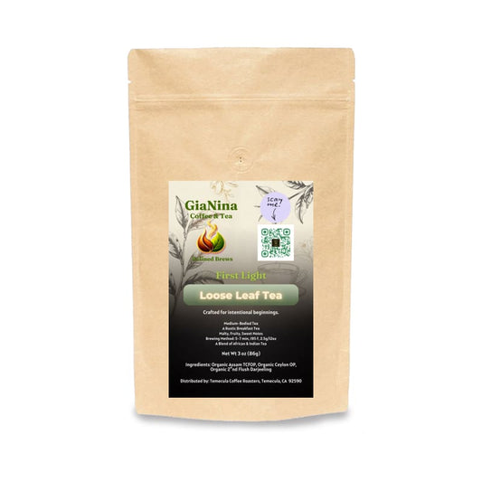First Light English Breakfast loose leaf tea, 3oz
