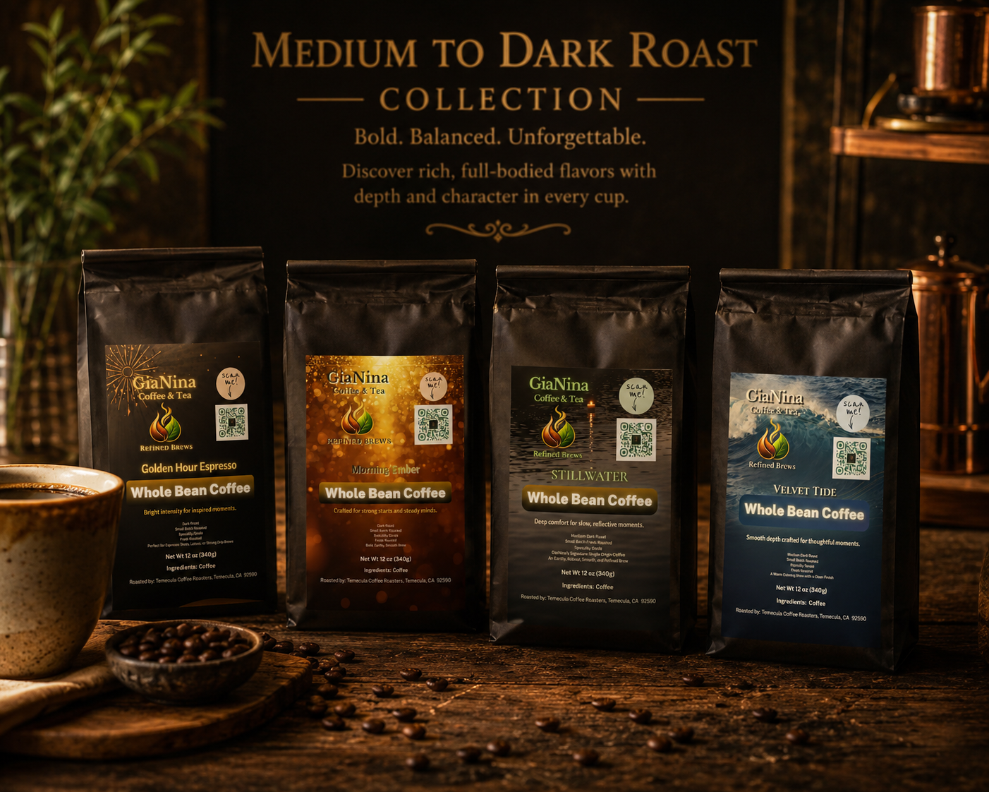 Medium-Dark Roast Coffees